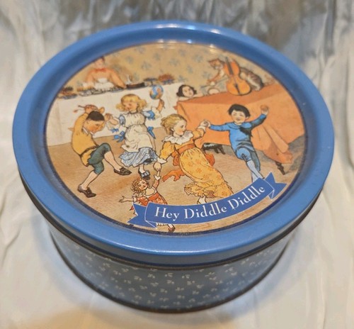 Vintage cookie tin hey diddle - cookie,