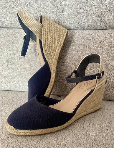 Navy canvas espadrilles - s,