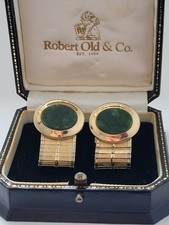 Vintage Gold Tone Mesh Green