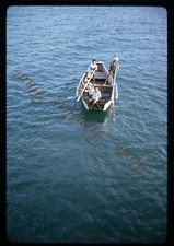 Korea Dory Boat Mallipo Beach 1960s 35mm Slide Kodachrome 1964