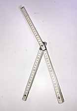 Folding Rule. 2 Metre Measuring Stick. White. Measurements both sides