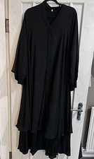 Saudi Abaya Black With Diamante Piping Size 54 Brand New