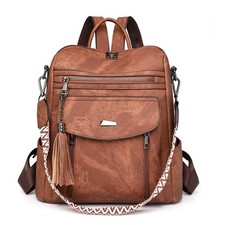 Women Backpack Soft Leather Vintage Shoulder Bag Casual Travel Ladies Female Bag