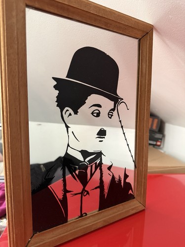 Charlie chaplin vintage mirror - charlie,