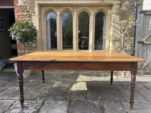 Wooden farmhouse kitchen table - farmhouse,