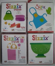 4 Sizzix Original Dies - PURSE, SHOE & HAT, PHONE & DIARY, COLANDER & APRON/MITT