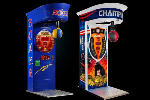 Coin operated boxer punch - x,