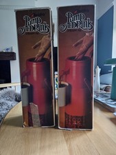 2 x 1970s Aladdin Pump A Drink • Vacuum Jug Brown and Red,  Boxed.