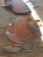 2 Terracotta Tiled Fish. Brand