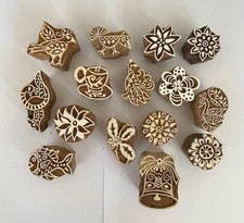 15 INDIAN HANDCARVED WOOD