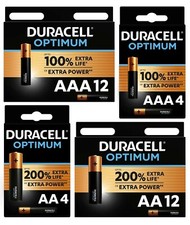 DURACELL OPTIMUM AA & AAA BATTERIES EXTRA POWER ALKALINE LR03, LR6 LONG EXPIRY