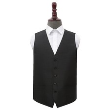 Black Mens Waistcoat Plain