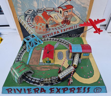 Rare Riviera Express Sheet Metal FJ France Toy in Original Box Antique Joustra