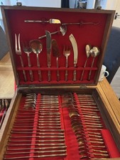 Brass Cutlery Set 100 Pieces In Wooden Box