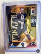 Messi Topps Match Attax Hand Signed Card
