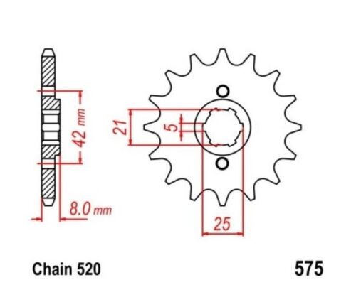 Sprocket 15z pitch - pitch, 520