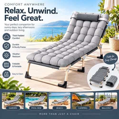 Folding camping bed for adults - camping,