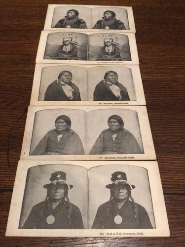 Vintage stereograph indians - stereograph,