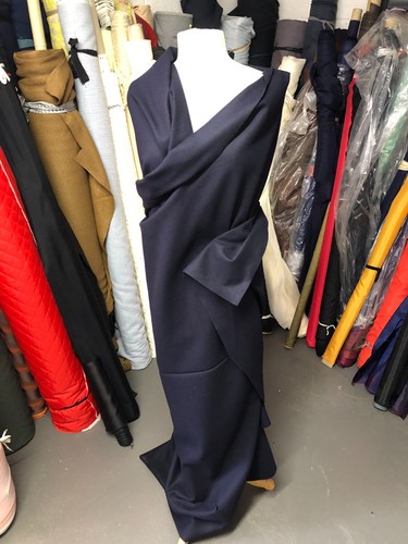 Wool flannel blue black - wool,