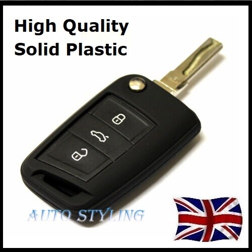 Black key cover - black, skoda
