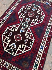 Fine Quality Handmade Vintage Tribal Afghan Accent Rug, 100% Camel Hair, 3'x5'