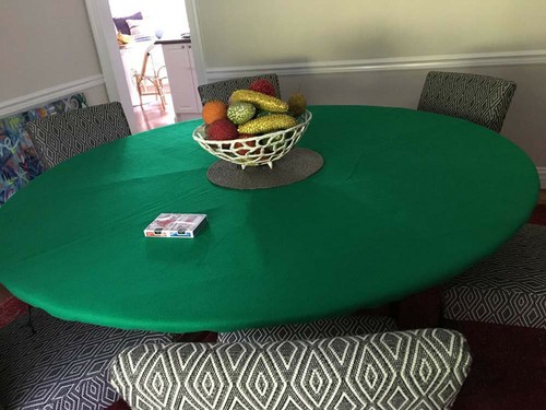 Green felt poker table - table, cover