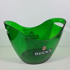 Becks Beer Large Green Ice & Bottle Bucket - Man Cave - 