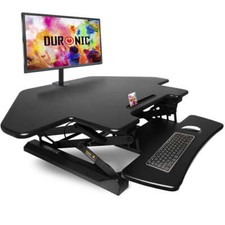 Duronic Corner Sit-Stand Desk DM05D5 | Height Adjustable | Office Workstation | 