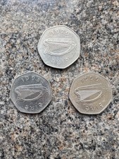 Small collection of Ireland 50p coins - 1979, 1998 & 1999
