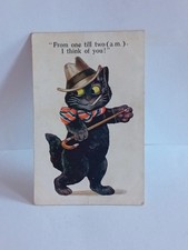 Antique Anthropomorphic Comic Cat Postcard  1900,s Pub Florence House Unposted