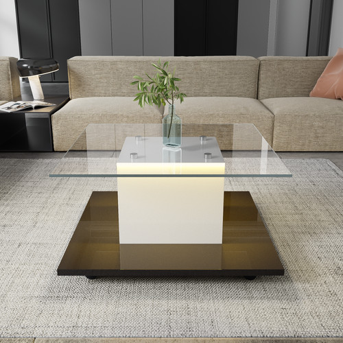 Coffee table high gloss glass - table,,