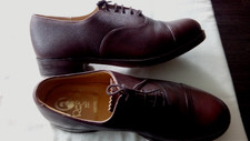 Mens Regent shoes size 8 WIDE dark brown leather Handmade luxury excellent