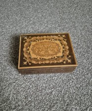 Vintage Swiss Music Box Wooden