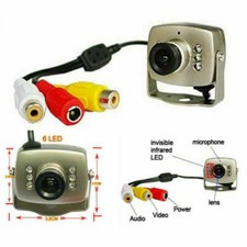 iCustodian iC-CAM9V 700TVL MINI TINY CAR TAXI CCTV CAMERA MIC 6 LED + 5M CABLE