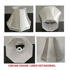 New Lamp 10" , 12" , 14" , 16" 20" Cream Shade Lined Octagonal Modern Lampshade