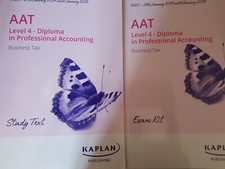 AAT LEVEL 4 KAPLAN BUSINESS TAX (2 BOOK SET) (STUDY TEXT AND EXAM KIT) unused