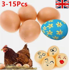1-15X Plastic Fake Chicken Egg