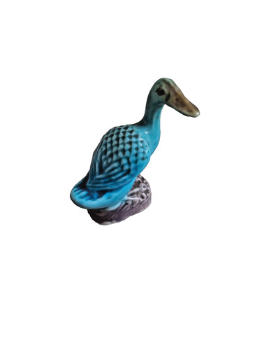 Chinese blue porcelain duck - blue,