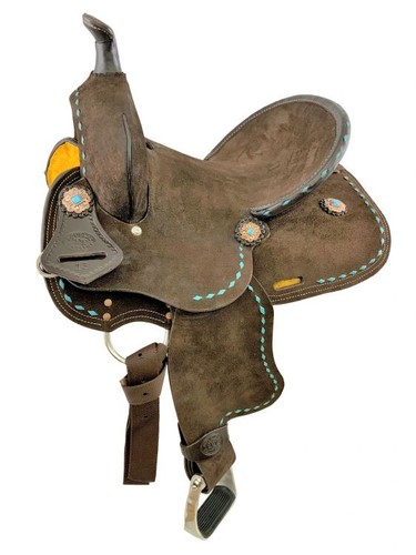 Barrel style saddle chocolate - barrel,