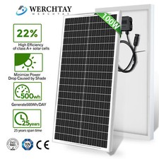 100W Watt Solar Panel 12Volt  Mono for Off Grid RV Caravan Boat Shed Trailer Van