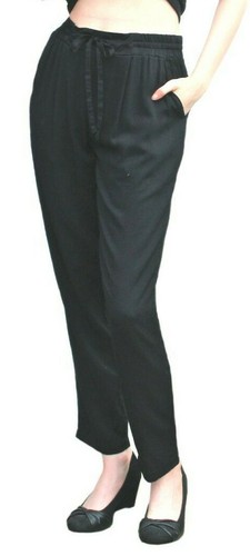 Ladies trousers relaxed black - ladies,