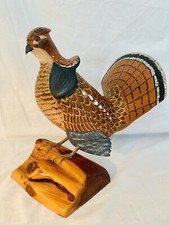 Vintage Wood Carved Ruffed