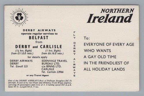 Derby airways douglas 3 - derby, dc-3