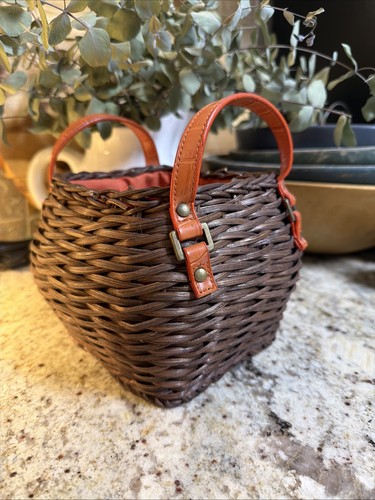 Wicker basket orange cloth - orange,