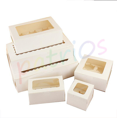 50x windowed white cupcake - 50x,