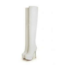 Sexy Thigh-High PVC Boots –