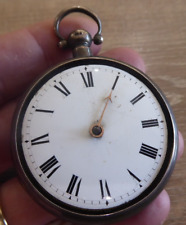 LONDON MAKER J.SHIPMAN  SILVER FUSEE VERGE PAIR CASED POCKET WATCH DATES C1822