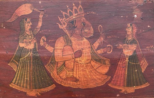 Antique indian hand painted - hand,