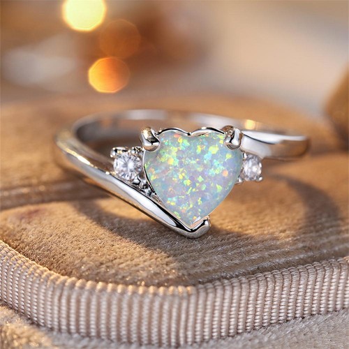Blue white opal love - blue,