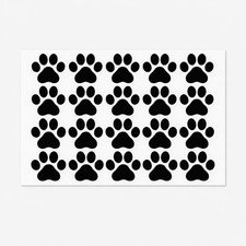 Vinyl paw print stickers - 20,